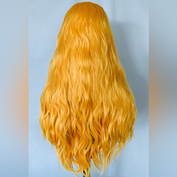 24” Orange Mango Premium Fiber 13x2.5 Lace Front Wig - Picture 9 of 9